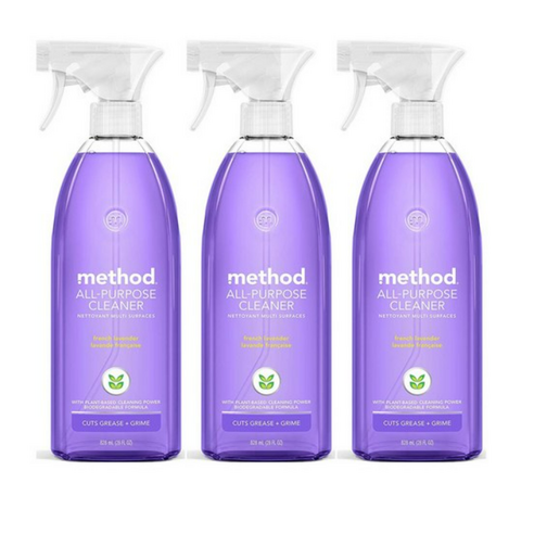 Method All Purpose Cleaner 메소드 주방 책상 타일 다용도 다목적 클리너 세정제 라벤더 828ml 3개, 1개