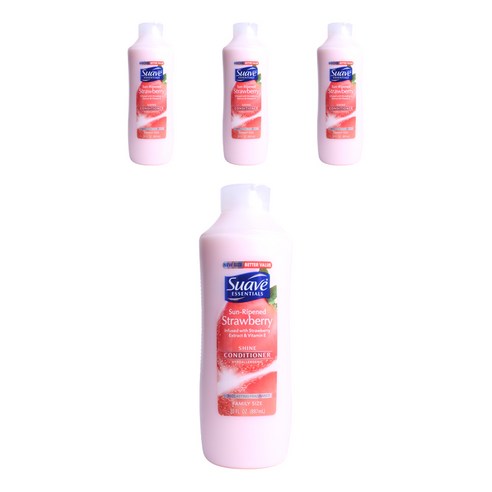 수아브 에센셜 샤인 컨디셔너 스트로베리, 887ml, 4개