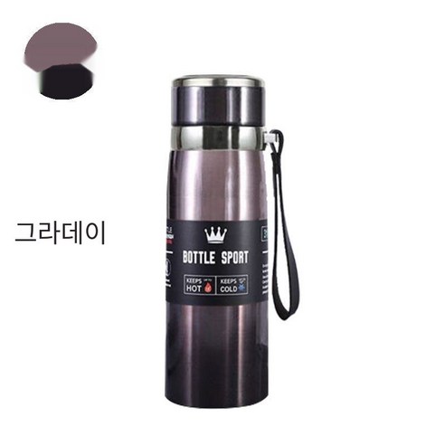 스테인리스 보온병 대용량 남성과 여성 성인 비즈니스 컵 보온병 컵 차 컵 사무실 홈, 800Ml그라데이션그레이, 하나