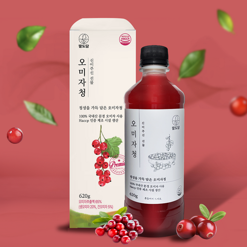 100% 국내산 오미자청 오미자진액 오미자원액 620g, 1개입, 1개