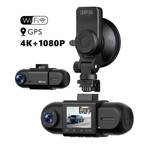 4k블랙박스 추천제품 블랙 박스 4K 블랙박스 1.5인치 M08 앞뒤 듀얼 와이파이를 이용한 GPS 위치 확인