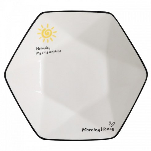 하트 플레이트 조식 접시 식기, 8 inch diamond