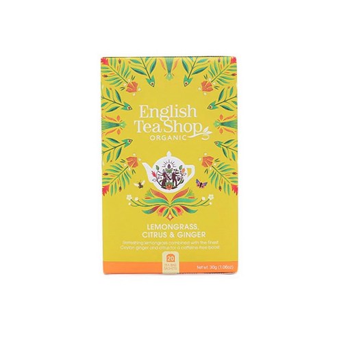 잉글리시티샵 영국 유기농 허브티 레몬그라스 시트러스 & 진저, 1.5g, 20개입, 1개