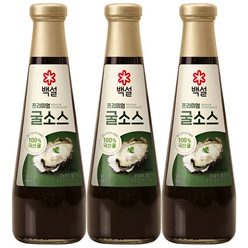 백설 남해굴소스, 500g, 3개