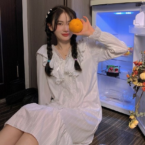 프렌치 프린세스 레이스 롱 슬립스커트
