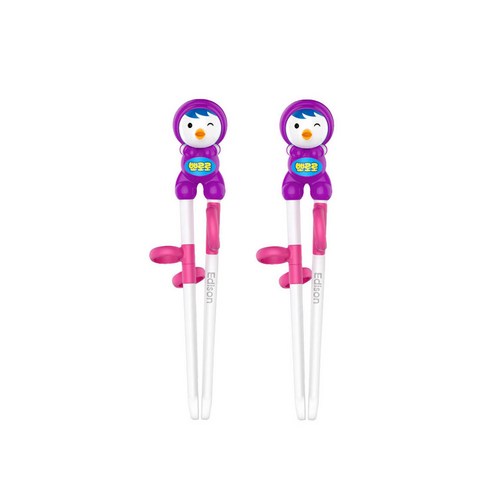 에디슨 베이비 패티 젓가락 오른손 분홍, 2개, 핑크