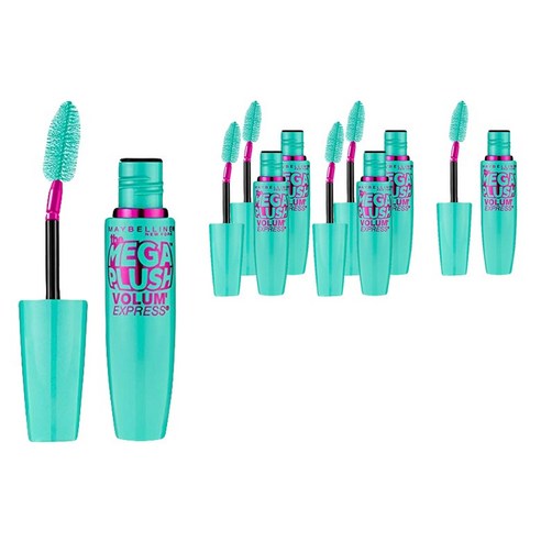 메이블린 볼륨 익스프레스 더 메가 플러시 마스카라 9ml, Very Black, 6개
