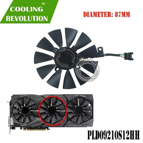 ASUS STRIX GTX 1080/980TI/1060/1070 비디오 카드 냉각 시스템 용 GPU VGA 쿨러 그래픽 GTX1080 GTX980TI GTX1060 GTX1070, SET