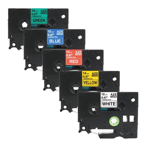 브라더 라벨 프린터 테이프 세트 호환 PT-P300BT PT-P710BT PT-D600 PT-D610BT PT-D200 PT-D200LB PT-P710BTWH, 12번 231 631 435 535 731