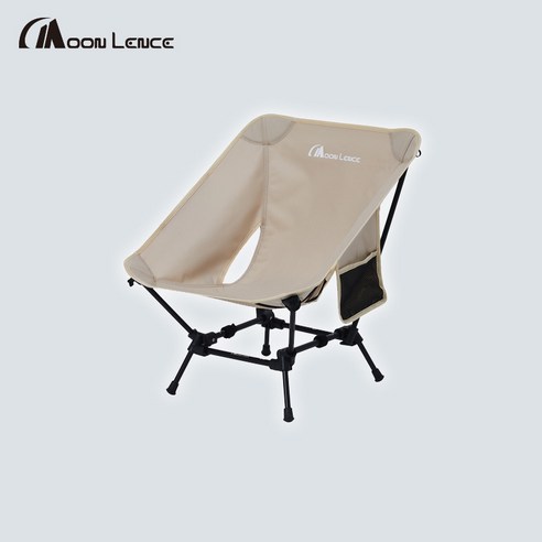 Moon Lence 컴팩트 포터블 경량 낮은 폴딩체어 1P, 1개, 크림
