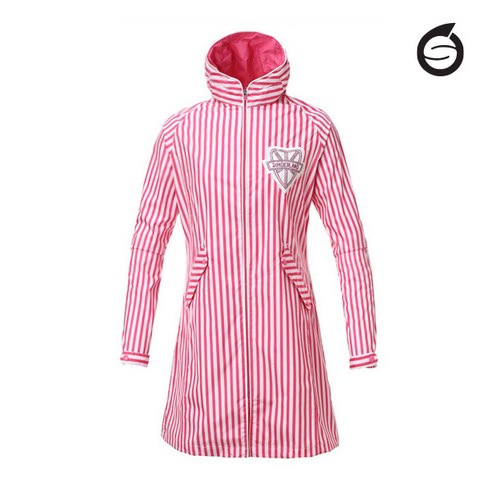선덜랜드 여성용 스트라이프 사파리 비옷 16612RC32, 핑크