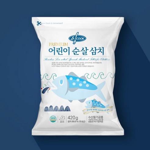 어린이생선 앤쿡 저염 어린이 순살 삼치 420g 99% 가시제거, 단품 Best Top5