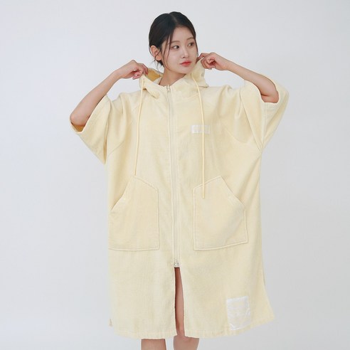 상큼함이 물씬, 수올리 후드 집업 판초 타월로 완성하는 여름날의 특별한 순간 배럴판초타월