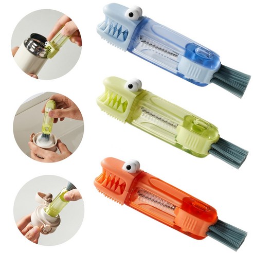 4 in 1 텀블러 틈새 세척솔-실리콘 컵 뚜껑 사이의 간극을 청소하는 다용도 브러쉬, 6개