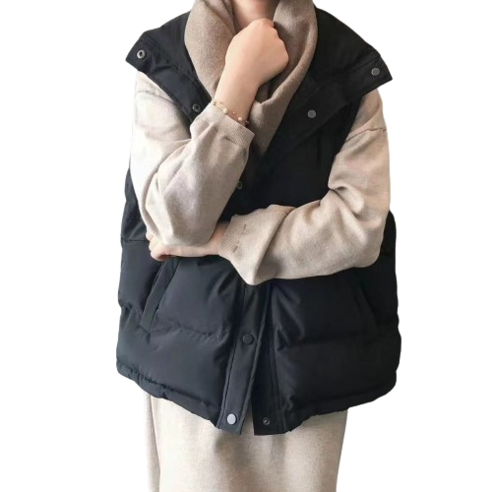 여성용 겨울 오버핏 패딩조끼