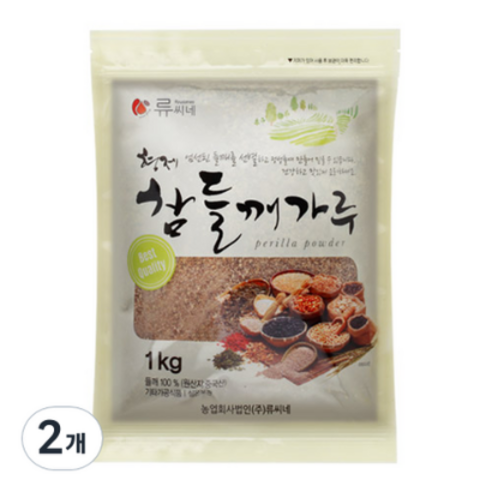 류씨네 형제 참 들깨가루, 1kg, 2개 - 기타 곡물가루 | 쿠팡