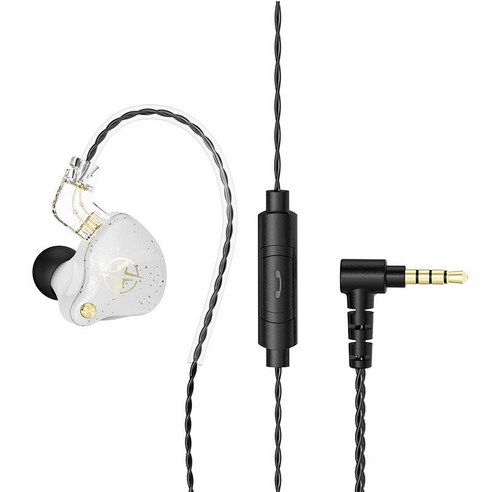 Literally sell 인이어이어폰 HD 음성 분리형 3.5mm 플러그 유선이어폰 노이즈캔슬링헤드폰, 흰색