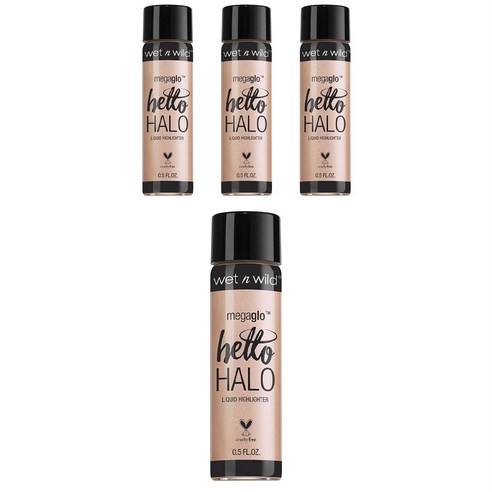 웻앤와일드 메가글로 헬로 리퀴드 하이라이터 14.8ml, 4개, Halo Goodbye