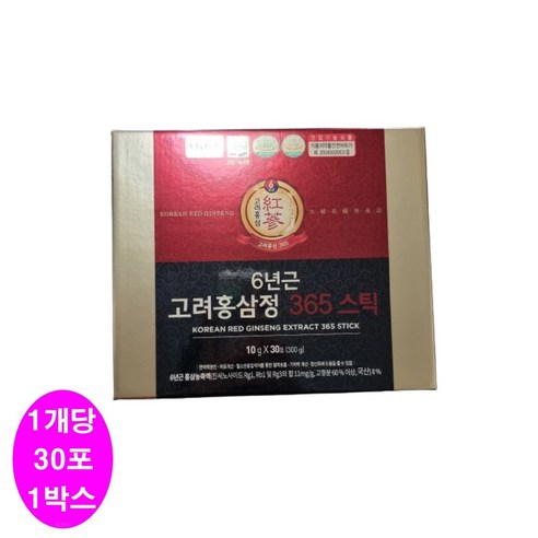 정원삼 6년근 고려홍삼정 365스틱, 300g, 3개