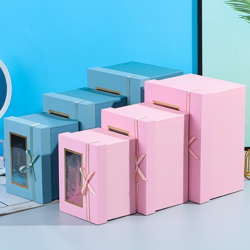 Quicksand 반짝이 세계 커버 상자 선물 상자 포장 상자 절묘 일 로맨틱 크리 에이 티브 생일 선물 빈 상자, 대, 중, 소 2색 혼합 세트, 9312-42