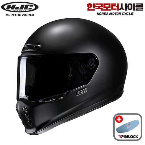 HJC 홍진헬멧 V10 무광블랙 풀페이스 오토바이헬멧, L (58~59cm)