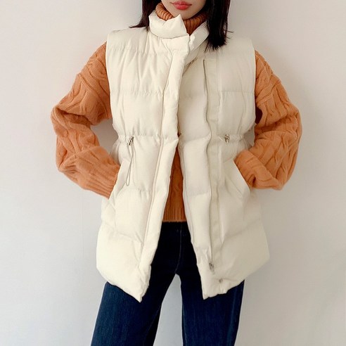 퍼니걸스 3624 스트링 조끼 패딩 여성의류