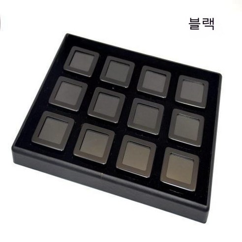 MEIISEO주얼리 수납 박스 악세서리 수납 상자 보석 상자, 중간 블랙 12 + 트레이