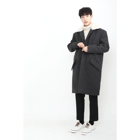 양털 퍼 모직코트