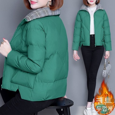 【DF】여성 면화 패딩 자켓 겨울 새로운 한국어 스타일 느슨한 모든 일치 중년 moms'' 코튼 패딩 자켓