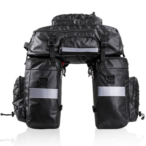 라이노워크 3in1 자전거 짐받이 가방 65L 패니어백 X21606, 블랙, 1개