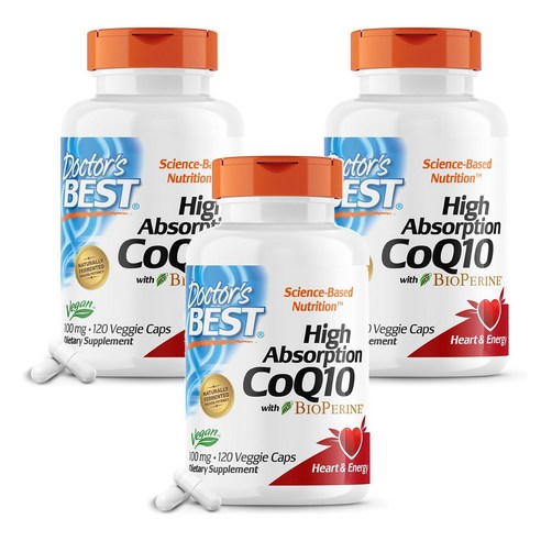닥터스베스트 하이 앱솔션 CoQ10 100mg 베지 캡, 120정, 3개