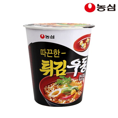 농심 튀김우동 컵면, 62g, 6개