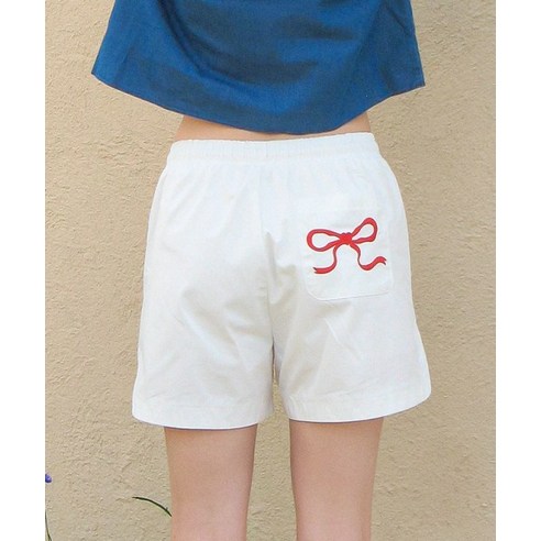 RONRON★人気★BACK POCKET RIBBON BANDING SHORTS 4色 リボン BACK POCKET RIBBON BANDING SHORTS BLACK - RONRON 론론