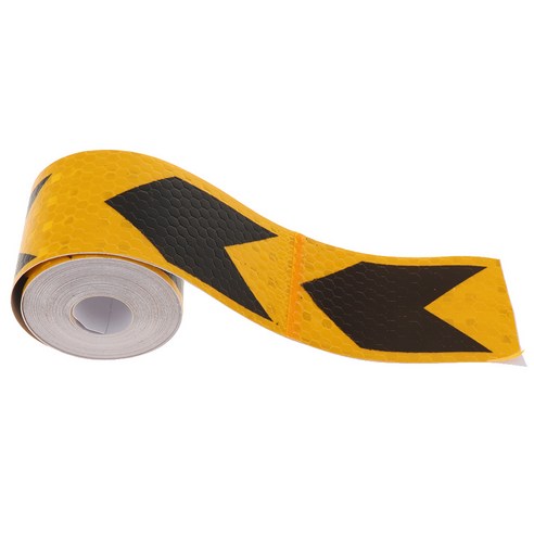Ursmart Arrow Conspicuity Tape 10 ''반사 안전 경고 표지 자동차, 옐로우 블랙, 5cm x 3m, 플라스틱