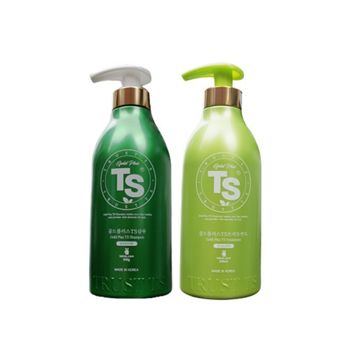 TS 골드플러스 샴푸 500g+골드플러스 트리트먼트 500ml, 1세트