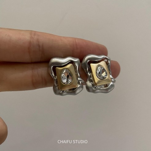 샤프 잡화점 / 450 빈티지 궁정 풍수 다이아몬드 사각형 불규칙 디자인 감각 귀걸이