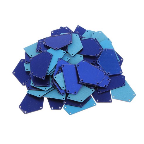 50Pcs 아크릴 크리스탈 라인 석에 바느질 평면 다시 DIY 바느질 공예품 26*35mm, 푸른