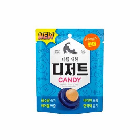 너를위한디저트 고양이 캔디, 연어맛, 3.5g, 10개