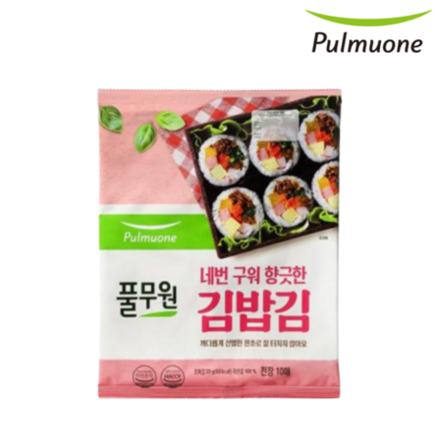 풀무원 네번 구워 향긋한 김밥김, 20g, 1개