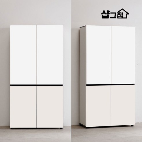 비오 주방 수납장 홈카페수납장 밥솥선반 팬트리장 900, 상단 틸블루, 하단 틸블루