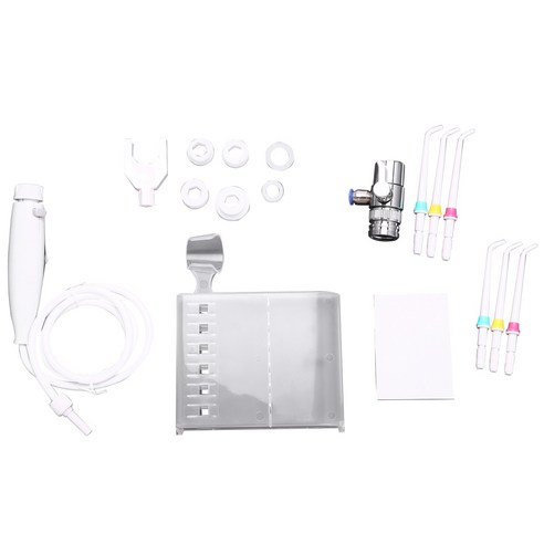 AFBEST 치과 Flosser 물 구강 관리 치아 클리너 6 제트 팁 Irrigator Water 휴대용 Dental, 하얀색