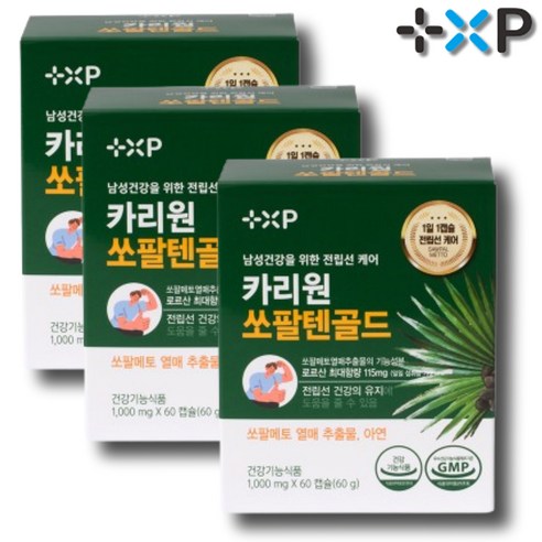 카리 원 쏘팔 포텐 골드 전립선 건강 잦은 소변 참기 힘든분, 1개, 60정