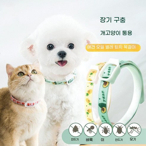 반려동물 해충 방지 목걸이 6개월 지속, 푸른 색, S-36cm 1kg-4kg, 1개