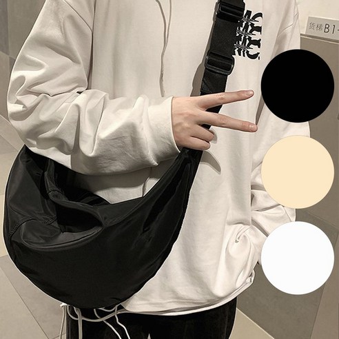 컬트 데일리 바디크로스백 나일론 방수 대형 슬링백 3color