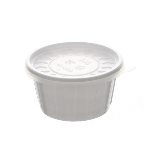 (100매) 소스용기 백색 105파이 232 105 X 55mm, 1개