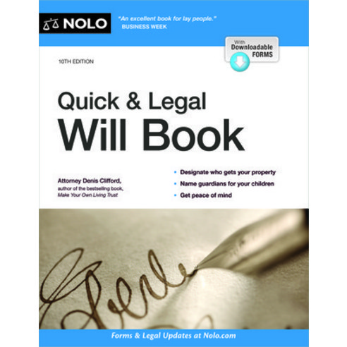 (영문도서) Quick & Legal Will Book Paperback, NOLO, English, 9781413330779