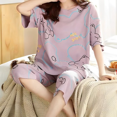 꿈결처럼 부드러운 여름밤을 선사하는 오트르 파자마 컬렉션 7부잠옷