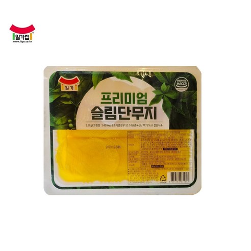 일미 일가 프리미엄 슬림단무지, 3개, 2.7kg 세천단무지