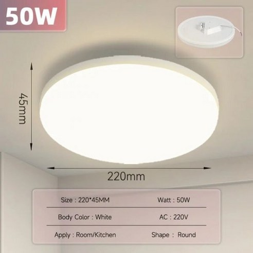 매우 밝은 천장 조명 샹들리에 LED 광택 행잉 램프 패널 고정장치 홈 장식 주방 거실, 39.50W - 1PCS - Warm White