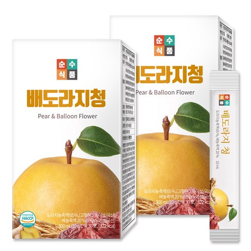 순수식품 배도라지청 스틱, 300ml, 2개